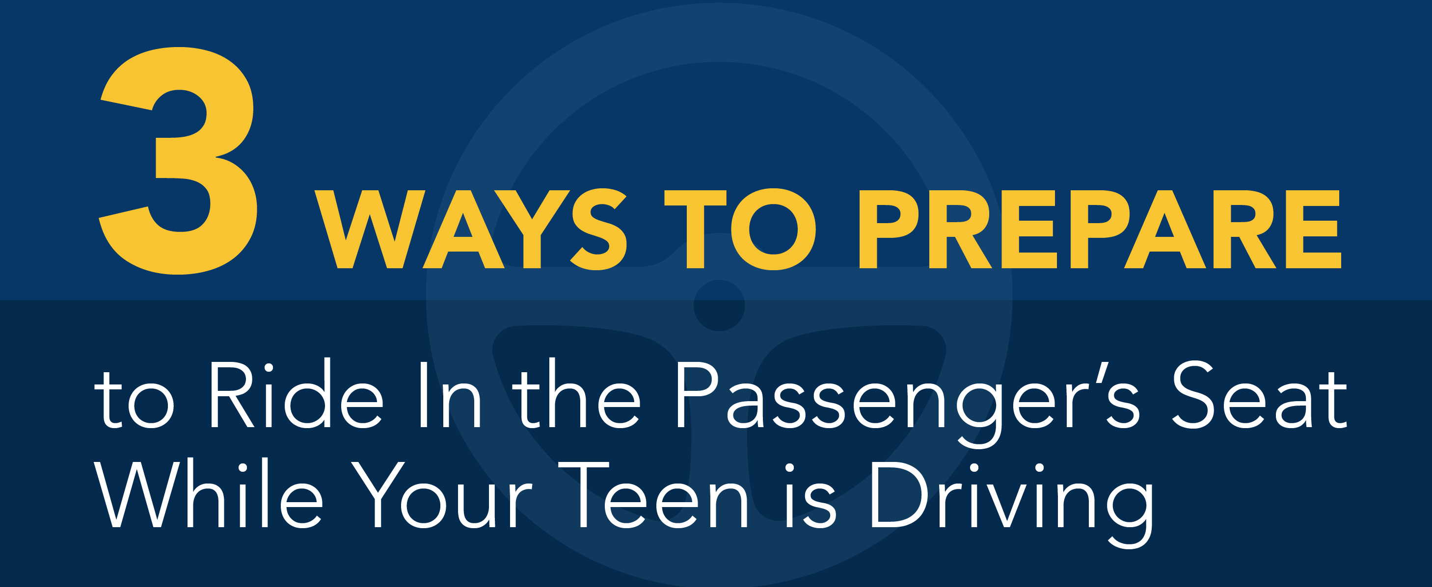 3 ways to prepare to ride in the passenger's seat while your teen is driving.