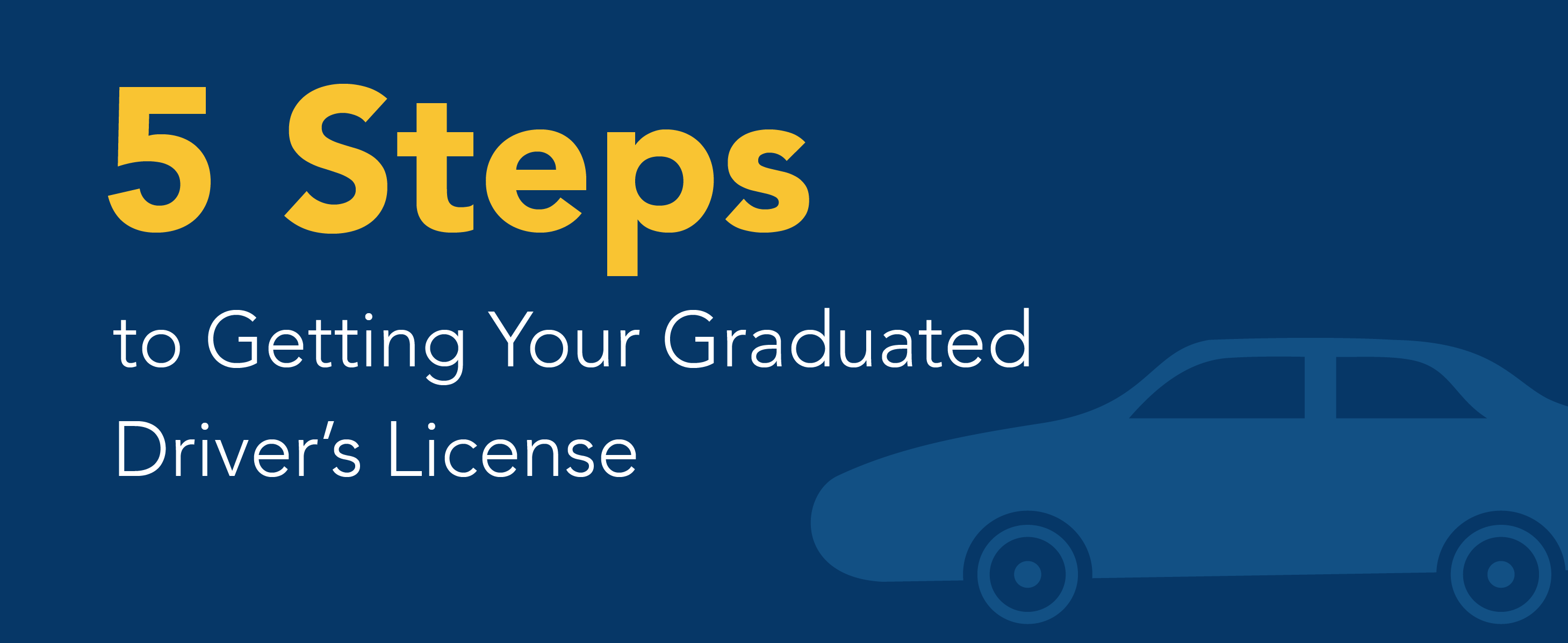 5 Steps to Getting Your Graduated Driver's License *image of car*