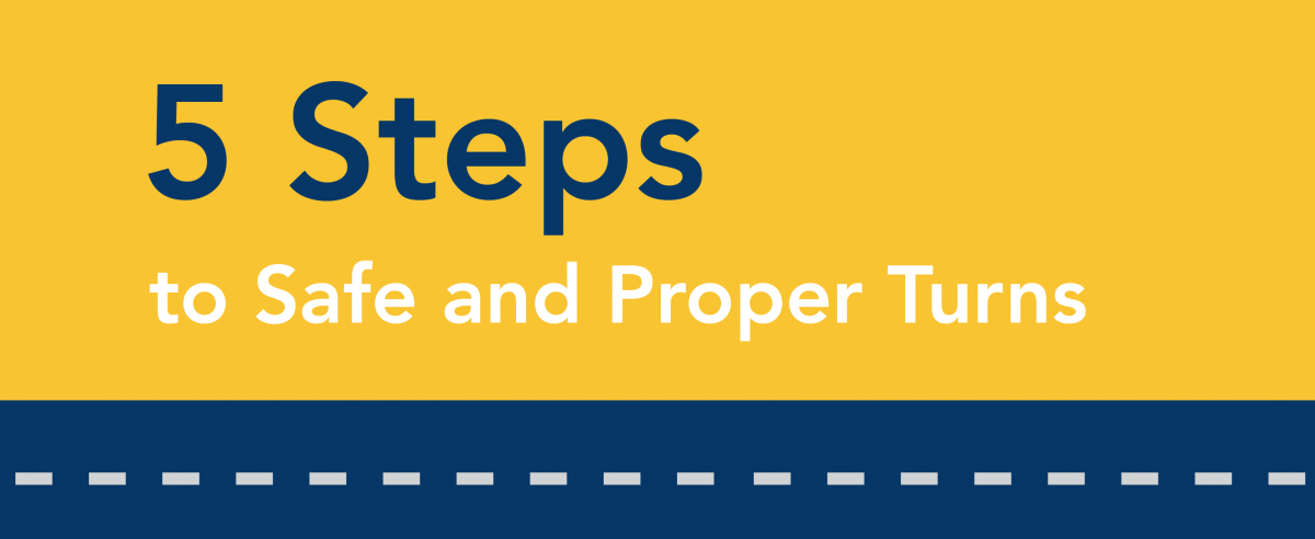 5 steps to safe and proper turns.