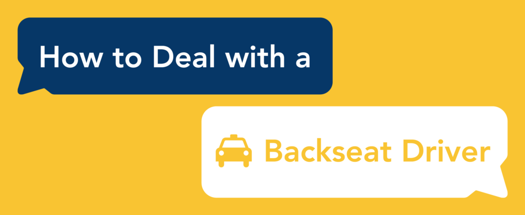 Mapguide Backseat Driver How to Deal With a Backseat Driver - Top Driver
