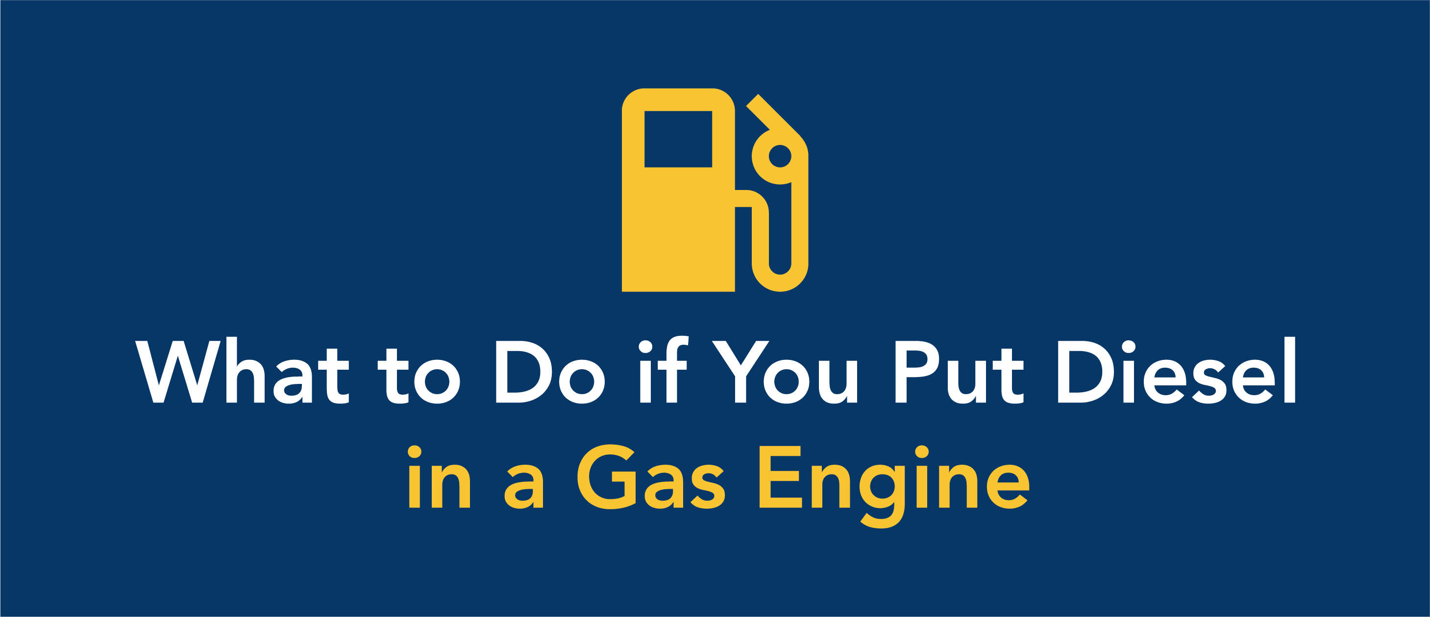 What to do if you put diesel in a gas engine.