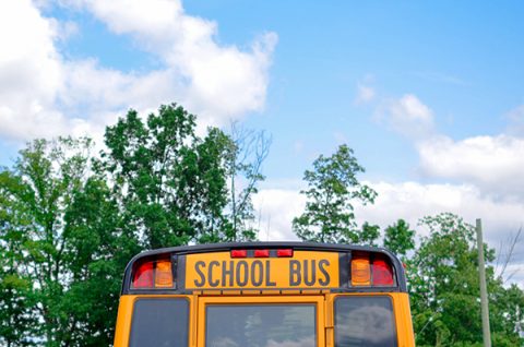 Back of school bus