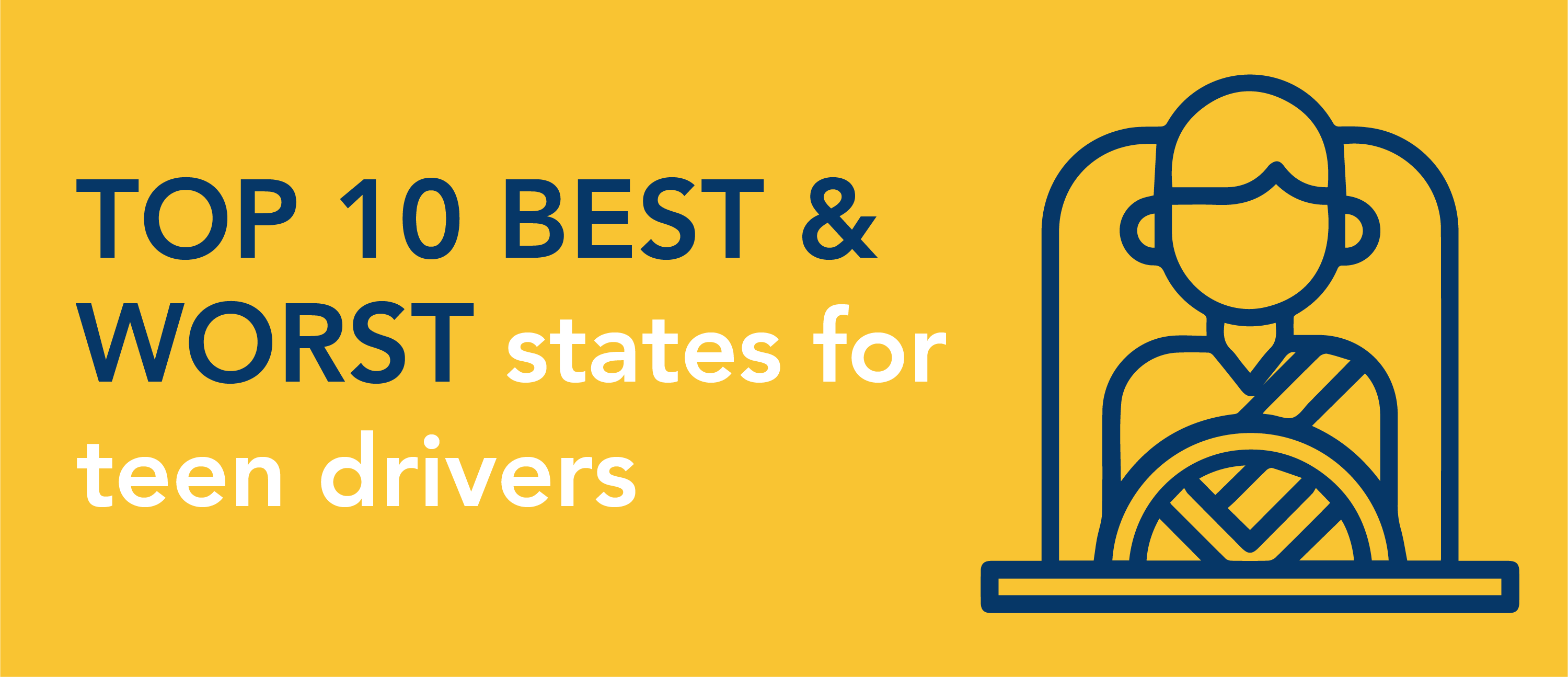 blog header top 10 best and worst states for teen drivers